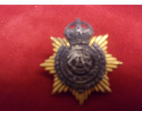Royal Army Service Corps EDVI Officers Forage Cap Badge (Silver and Gilt), two lugs. K&amp;K: 988