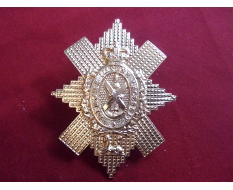 The Black Watch (Royal Highlanders) EIIR Glengarry Badge (Anodised), two lugs, this type sealed 1st January 1956. K&amp;K: 20