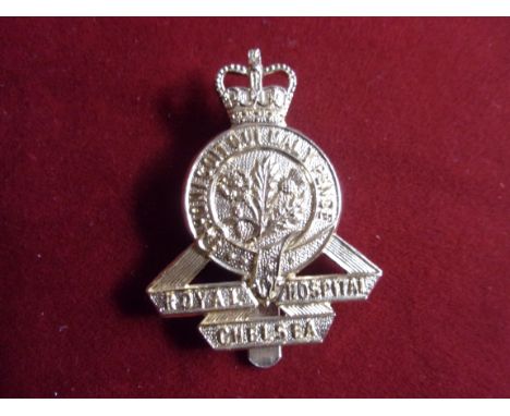 Royal Hospital, Chelsea WWII Nurses Cap Badge (Gold-anodised), slider and made Dowler, Birmingham. This pattern sealed 11th A