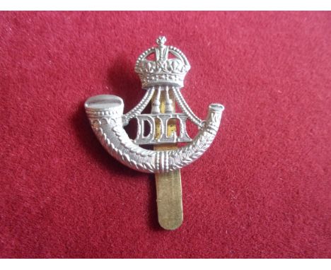 Durham Light Infantry WWII Cap Badge (White-metal), slider and made J.R. Gaunt. K&amp;K: 2015