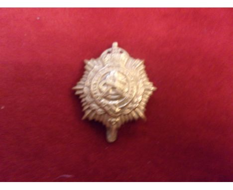 Royal Army Service Corps WWI War Economy Forage Cap Badge (Gilding-metal), slider and solid centre, made F.E. Woodward, B'ham