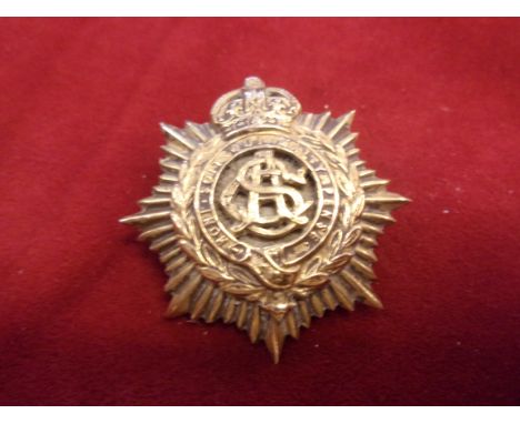 Royal Army Service Corps WWI Other Ranks Forage Cap Badge (Gilding-metal), two lugs K&amp;K: 988