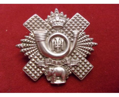 Highland Light Infantry Victorian Glengarry Badge (White-metal), two lugs. K&amp;K: 682