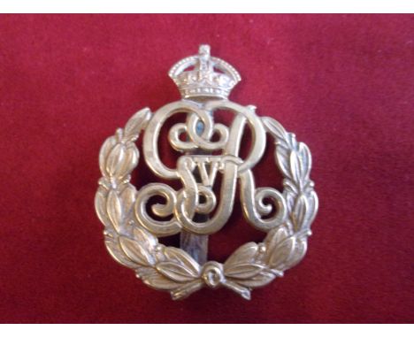 Military Provost Staff Corps WWI Forage Cap Badge (Gilding-metal), slider. K&amp;K: 1054
