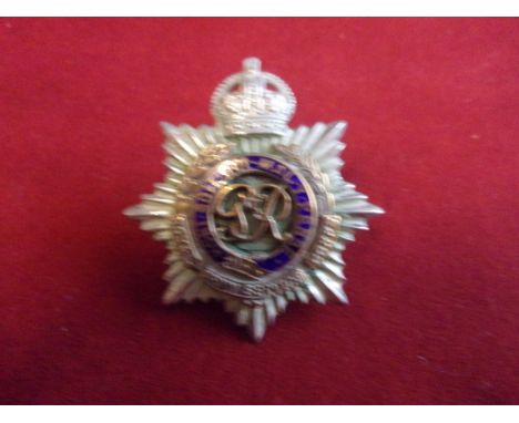 Royal Army Service Corps Forage Cap Badge (Silver and enamel), two lugs and made J.R. Gaunt with the letter 'P' in the centre