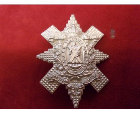 The Highland Cyclist Battalion (Territorial Force) WWI Sporran Cap Badge (White-metal), two lugs, smaller size. K&amp;K: 1864