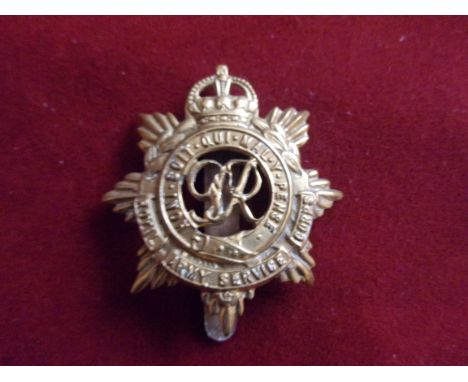 Royal Army Service Corps WWII  Forage Cap Badge (Gilding-metal), two lugs and voided centre. K&amp;K: 2116