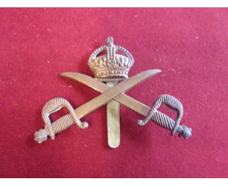 Army Physical Training Staff Forage Cap Badge (Gilding-metal),slider, similar but with different sword design. K&amp;K: 1062