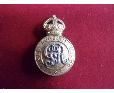 Royal Military College Officer-Cadets' Geo V Cap Badge (Bi-metal), slider. K&amp;K: 1075