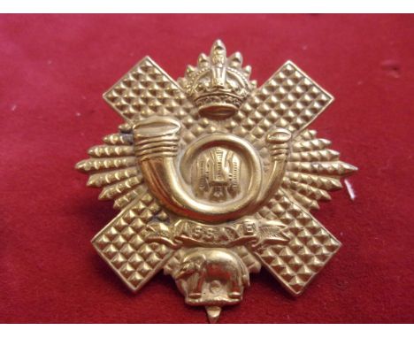 Highland Light Infantry (City of Glasgow Regiment) WWII Other Ranks Glengarry Badge (Gilding-metal). K&amp;K: 684