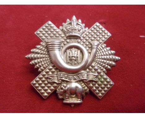 Highland Light Infantry (City of Glasgow Regiment) WWII Glengarry Badge (White-metal), two lugs. K&amp;K: 684