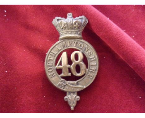 48th (Northamptonshire) Regiment of Foot Glengarry and pre-Territorial era 1874-1881 Badge, K&amp;K: 504. (Brass) Two lugs. -