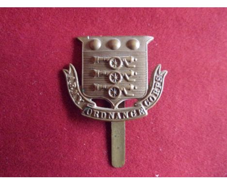 Army Ordnance Corps Field Service Cap Badge (Gilding-metal), slider, same as above but smaller. K&amp;K: 1024