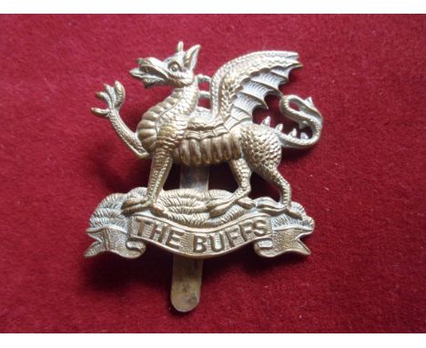 The Buffs (East Kent Regiment) WWI Cap Badge (Gilding-metal), slider. K&amp;K: 591