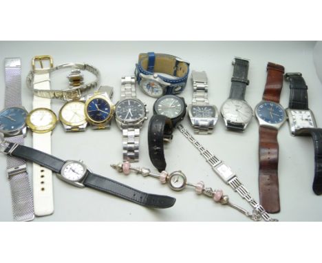 A collection of lady's and gentleman's wristwatches to include Links of London Chronograph, Boss, Accurist, Diesel, Michael K