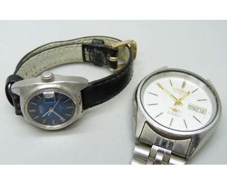 A gentleman's Citizen automatic wristwatch and a lady's Seiko automatic wristwatch 