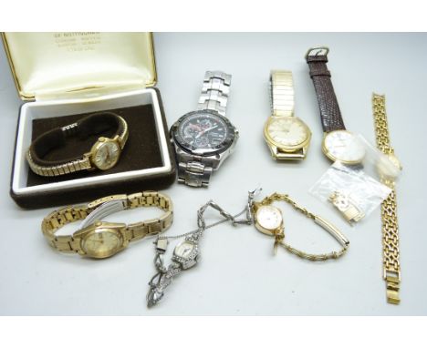 A collection of watches including Casio 