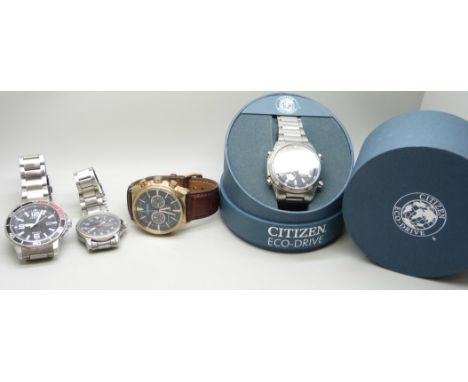 Four Citizen wristwatches 