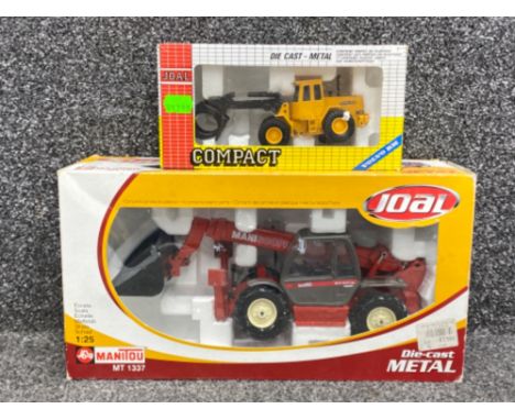 2 diecast vehicles includes Joal ‘compact’ Volvo BM L70 grapple skidder &amp; Manitou tractor both diecast &amp; with origina