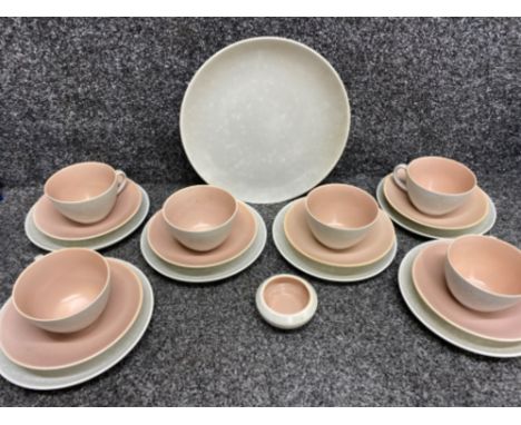 Total of 20 pieces of Poole pottery tea China, cups, Saucers, plates etc