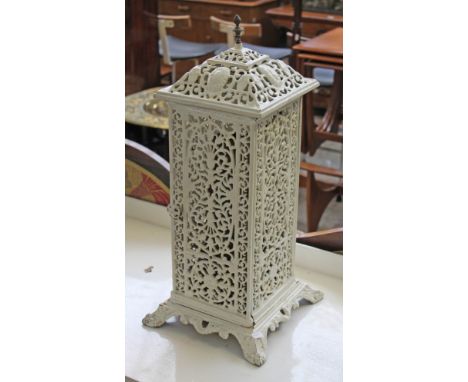 A Victorian cast iron lamp. H60cm.