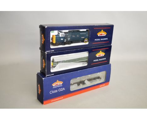 OO gauge. Three Bachmann locomotives: 31-475 Heritage Range Class G2A 0-8-0 BR black '49395', 21 DCC; 32-430 Class 24 Bo Bo D