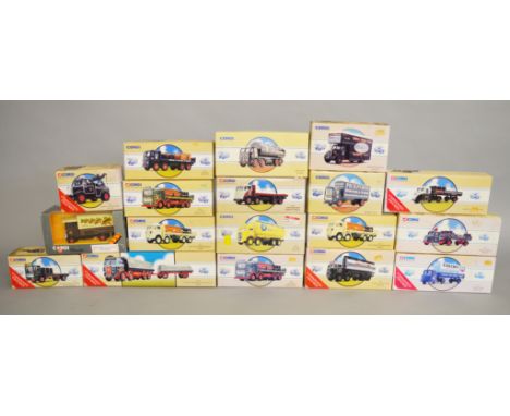 Eighteen boxed Corgi limited edition diecast truck models from their 'Classics'  range including 97366 Atkinson 8 wheel Rigid