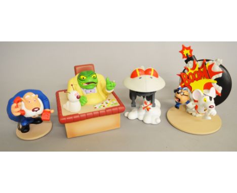 Concept2Creation DangerMouse figurines: DangerMouse &amp; Penfold; Colonel K; Baron Silas Greenback &amp; Nero; Frog's Head F