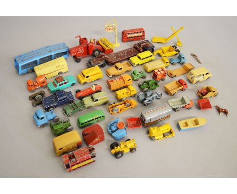 A small quantity of  unboxed Dinky Toys diecast models with varying degrees of play wear, including a 59 Ford Van 'Singer'. C