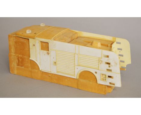 A Corgi wooden and resin factory prototype of the sides and roof section for their  'AEC Ergomatic Pump Escape' which feature