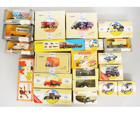 21 x assorted Corgi diecast models, including: Classic Commercials; Comic Classics; etc. Boxed and overall appear VG.