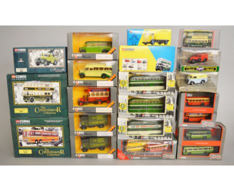 22 x assorted Corgi diecast models, including: Original Omnibus gift sets; Blackpool Balloon Tram; Connoisseur Collection; Cl