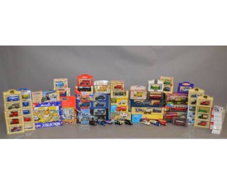 Very good quantity of assorted diecast models, mainly buses but some vans included by Corgi, Lledo, Hornby, etc. Mostly boxed