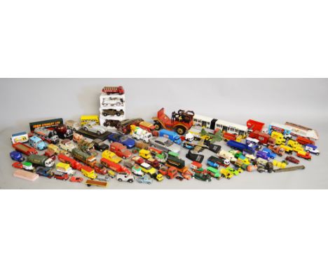 A very good quantity of unboxed vintage and modern playworn diecast models by Corgi, Matchbox and others, in various differen