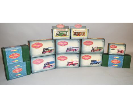 12 x Corgi Vintage Glory of Steam, all Garrett &amp; Foden, including three Premium Editions. Boxed, overall appear VG.