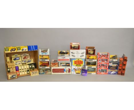 70 x assorted diecast models by Corgi, Matchbox, Texaco Old Timer Collection,Lledo, etc. Boxed, overall appear VG.