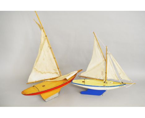 Two unboxed vintage Star Pond Yachts, 'Southern Star', 53cm long, and 'Planet', 60cm long approx, appear overall G. (2)