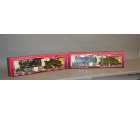 G gauge. Two Bachmann Big Haulers 2-4-2 locomotives: 91119 White Pass &amp; Yukon; 91114 Pennsylvania. Boxed, VG. (2)