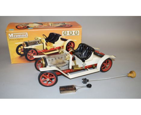 A boxed Mamod SA1 Steam Roadster Car, F/G and in need of careful cleaning, has been fired and comes with burner tray and stee