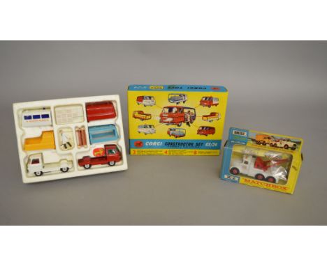 A boxed Corgi GS24 Commer Constructor Set, appears complete,  G+ in G/G+ packaging together with a boxed Matchbox King Size K