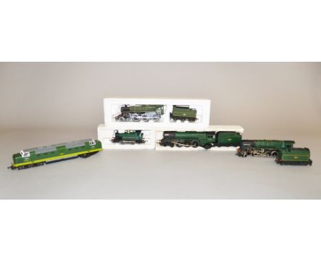 OO Gauge. Five Locomotives, all unboxed or in partial packaging, by Hornby, Lima and Mainline including four steam locomotive