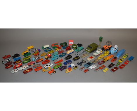 Quantity of playworn and unboxed diecast models by Dinky, Matchbox, Lone Star and similar as well as more recent issues.