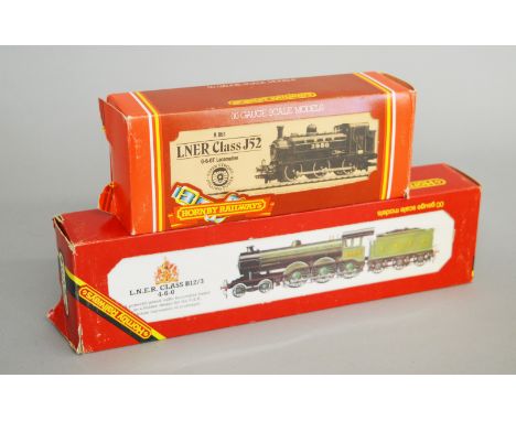 OO Gauge. Two boxed Hornby Railways Locomotives, R.150 LNER B12/3 and R.861 LNER 0-6-0T Class J52. Overall appear G in F pack