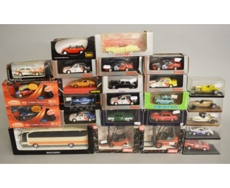 A varied selection of mainly Continental boxed diecast models cars by Eligor, Trofeu, Onyx and others including a MInichamps 