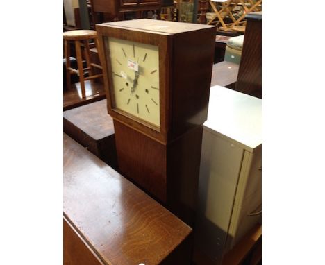 A WALNUT VENEERED GRANDAUGHTER CLOCK