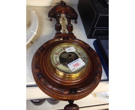 CARVED BAROMETER 44CM     L4