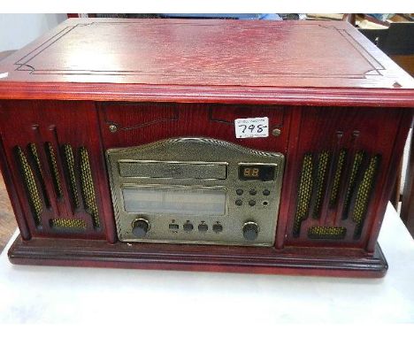 A retro style record player. (Collect only)