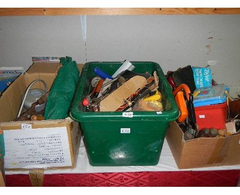Three boxes of assorted tools.  (collect only).