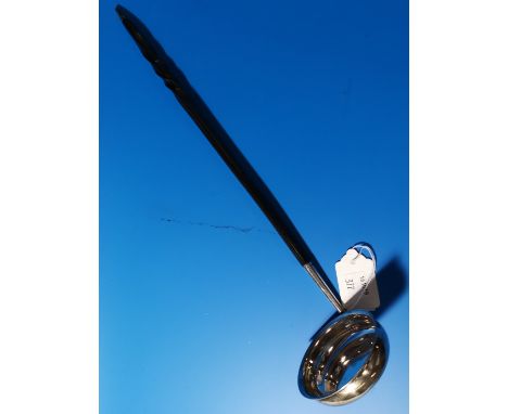 An early 19th Century Scottish silver toddy ladle with whalebone handle, Edinburgh, 1814 maker probably J.McKay. 