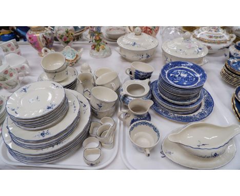A Villeroy &amp; Boch "Luxembourg" part dinner and tea service, 35 pieces approx.; other blue &amp; white willow pattern ware